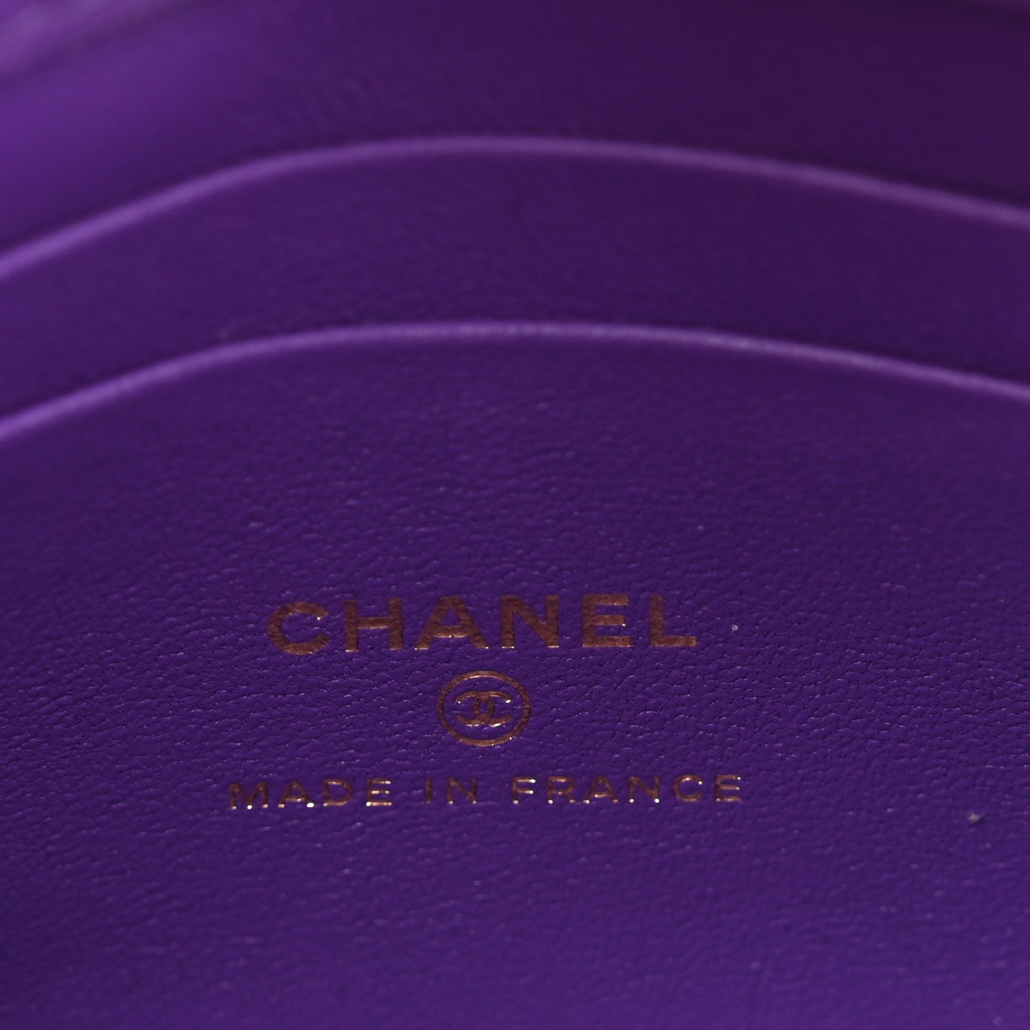 Chanel Lambskin Quilted Top Handle Flap Clutch With Chain Purple 6 of 13
