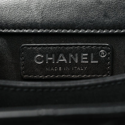 Chanel Calfskin Quilted North South Boy Flap Black 6 of 11
