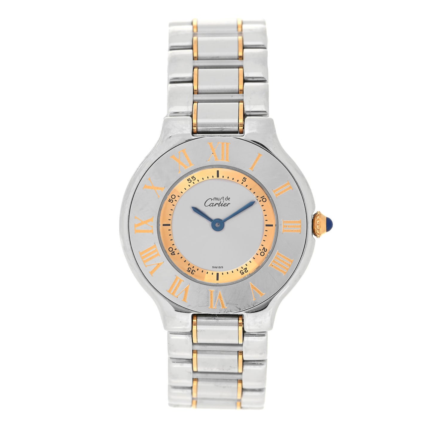 Stainless Steel 18K Yellow Gold 31mm Must De 21 Quartz Watch