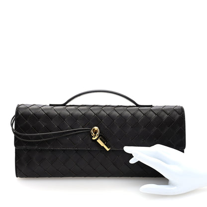 Bottega Veneta Nappa Intrecciato Long Andiamo Top Handle Clutch Fondant 2 of 7