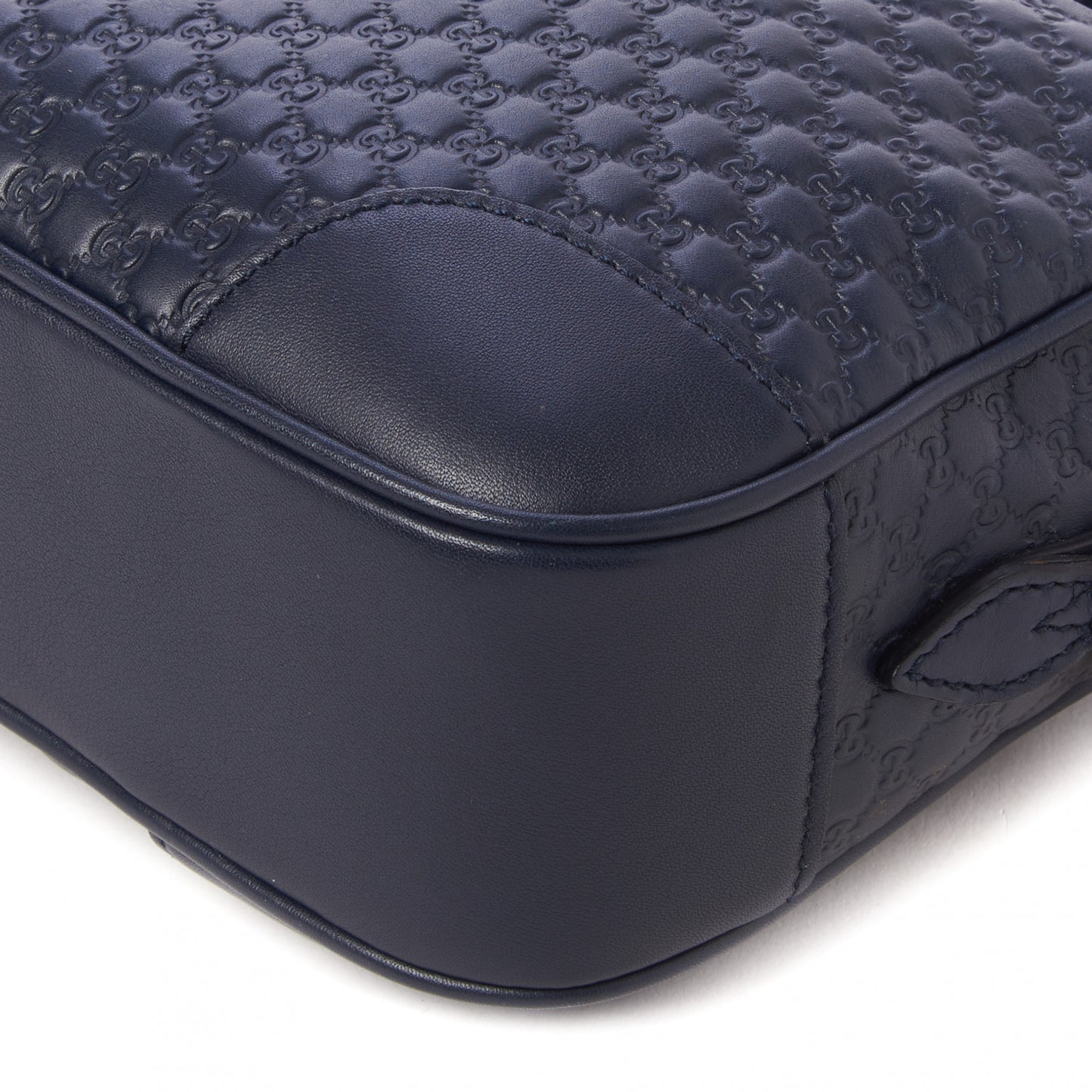 Soft Microguccissima Mini Bree Messenger Bag Blue