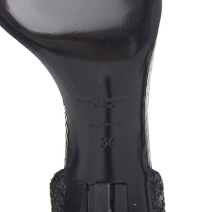 Saint Laurent Glitter Opyum 85 Sandals 36 Black 9 of 11