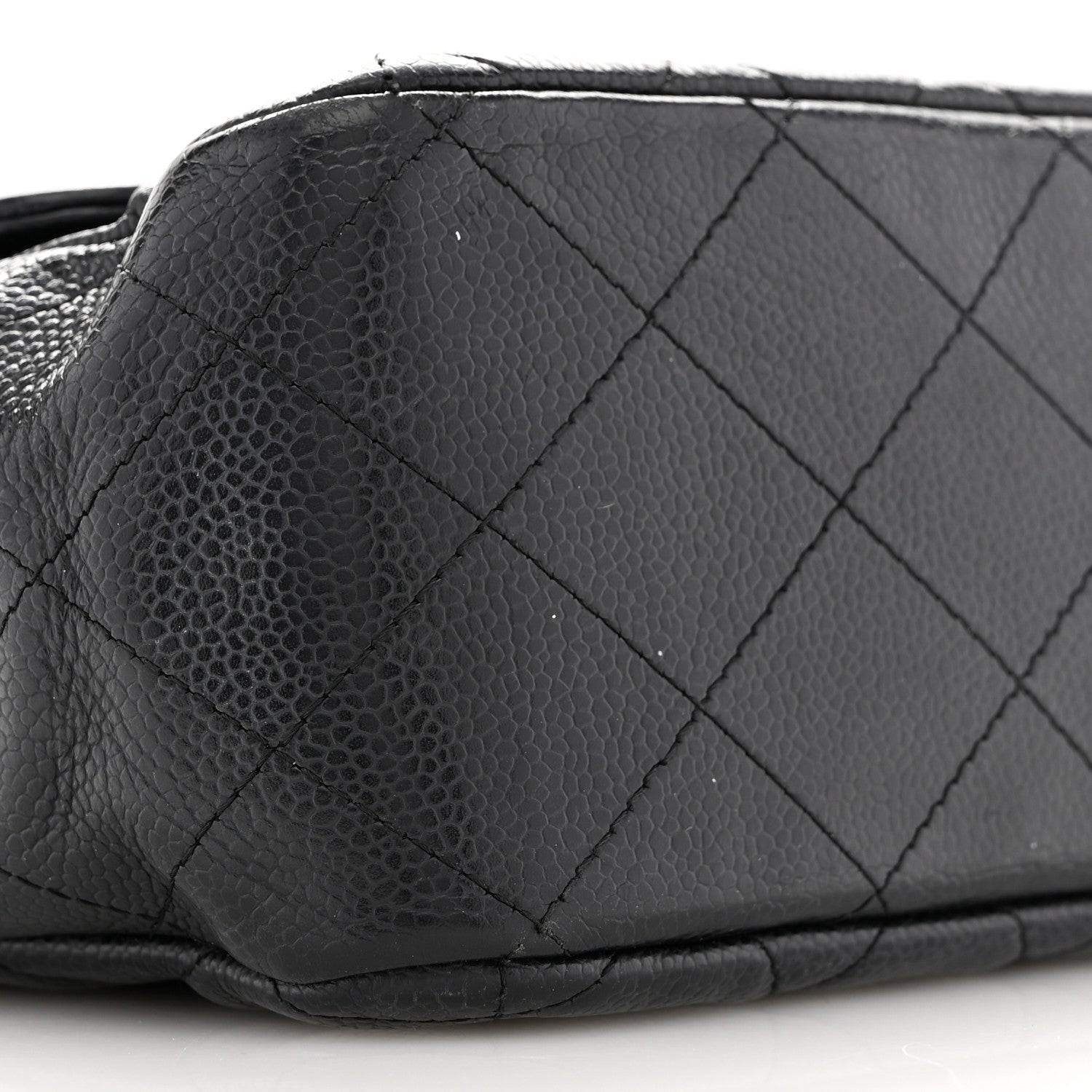 Chanel Caviar Quilted Jumbo Single Flap Black 9 of 10