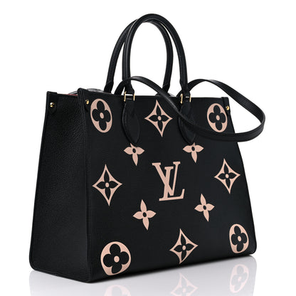 Louis Vuitton Empreinte Monogram Giant Onthego MM Black Beige 3 of 11