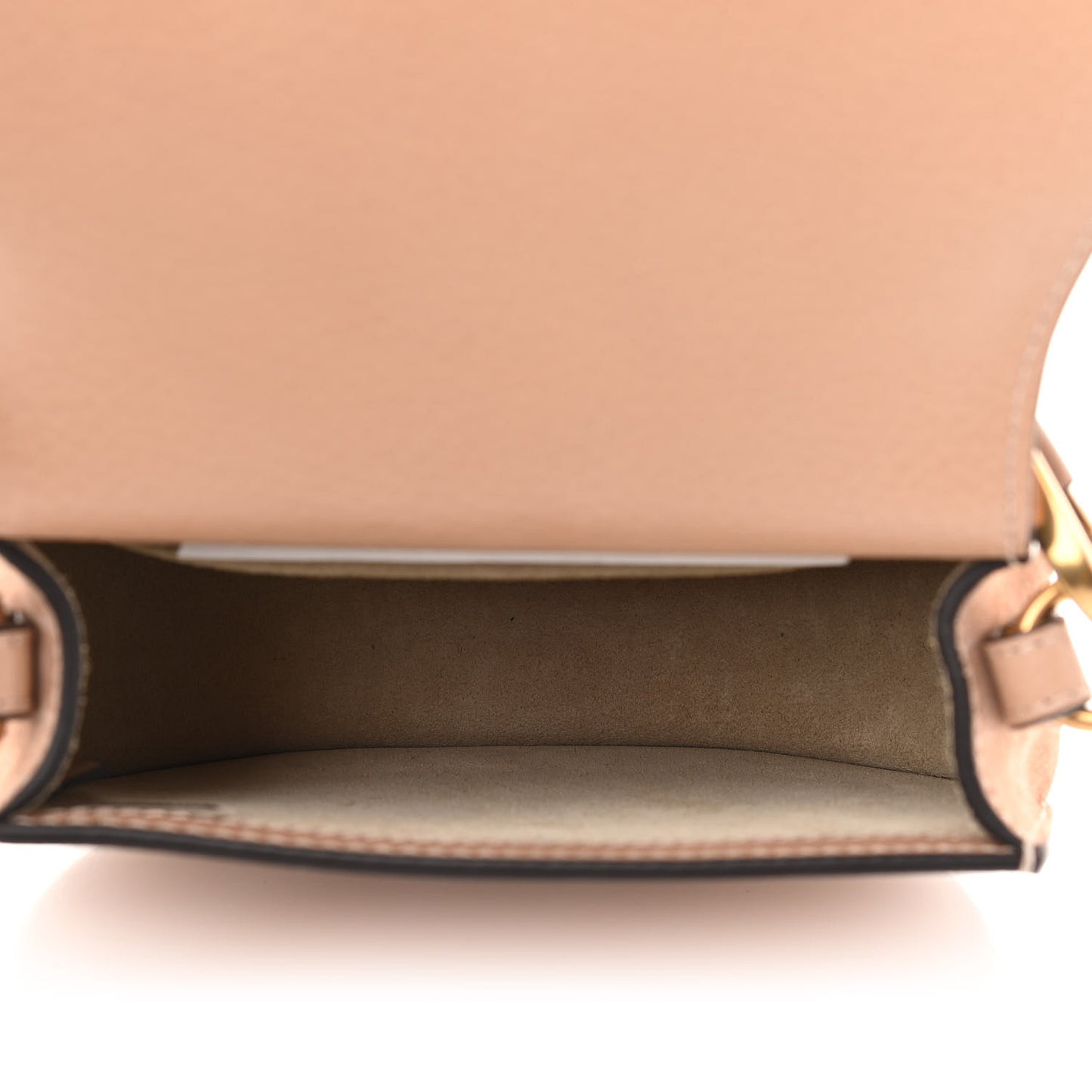 Calfskin Suede Small Nile Bracelet Bag Biscotti Beige