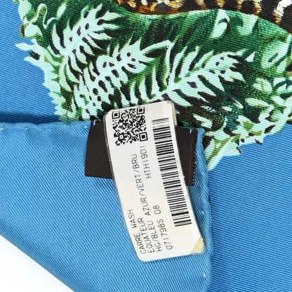 Hermes Silk Equateur Scarf 90 Black Vert 4 of 11