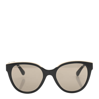 Chanel Acetate CC Butterfly Sunglasses 5414 Black Beige 2 of 8