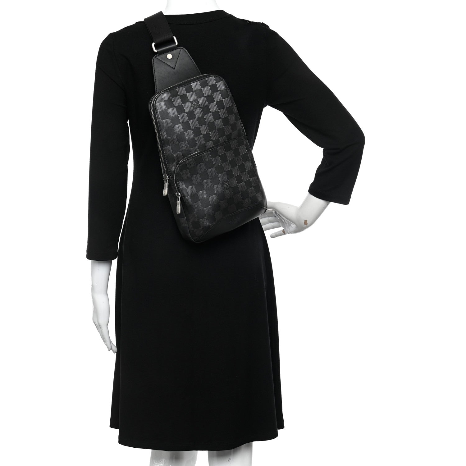 Louis Vuitton Damier Infini Avenue Sling Bag Onyx Silver 2 of 10