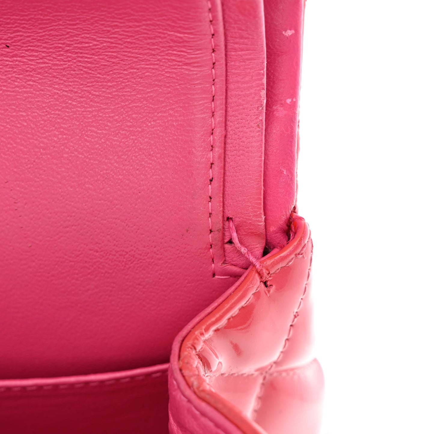 Patent Quilted Jumbo Double Flap Pink