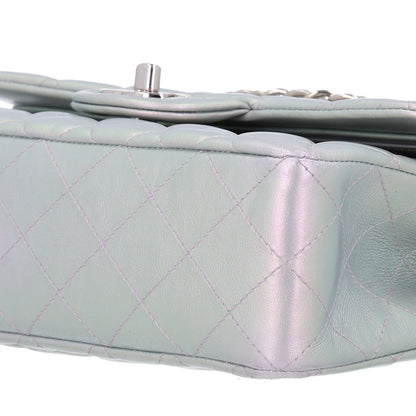 Chanel Iridescent Calfskin Quilted Small Double Flap Light Purple 10 of 10