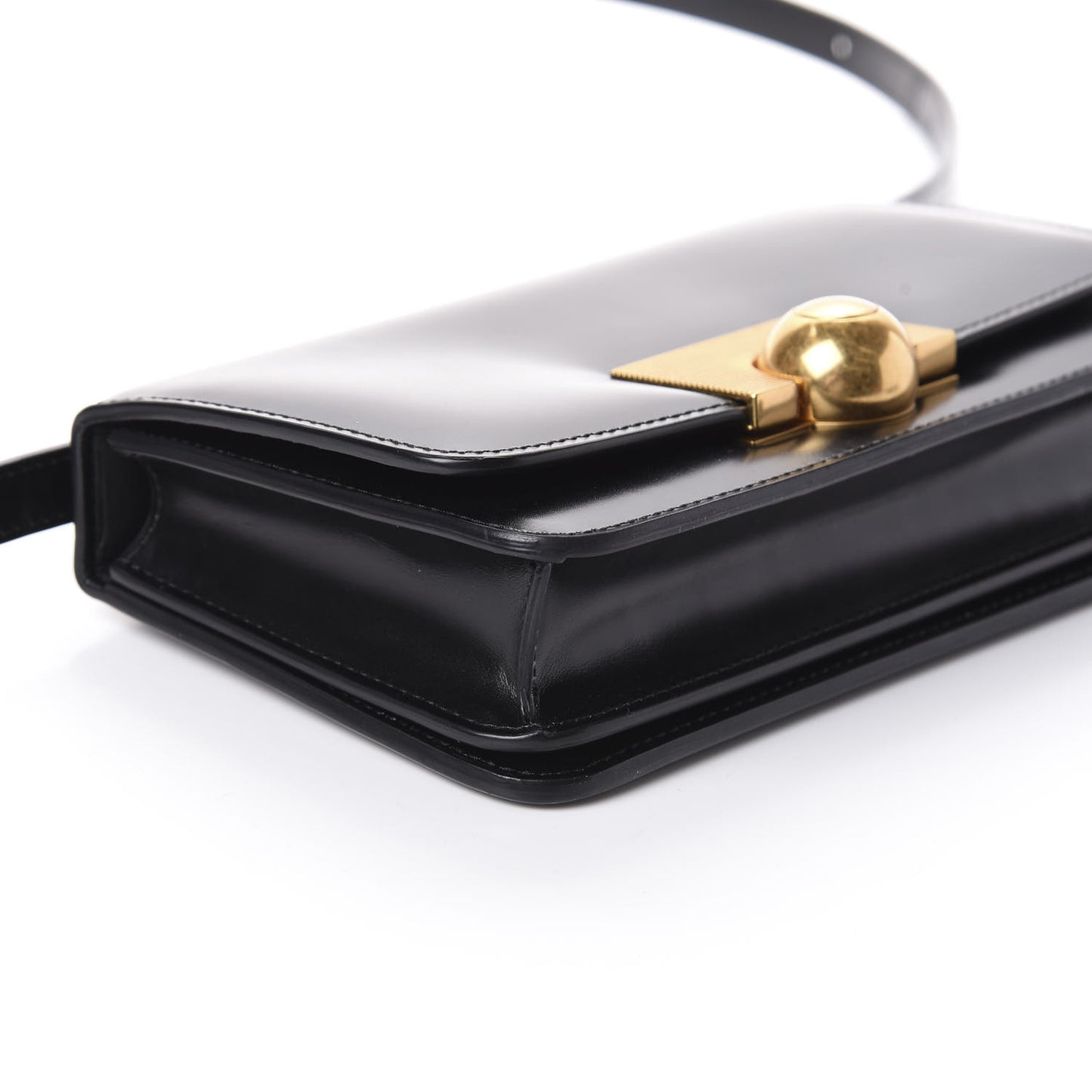 Spazzolato Calfskin Mini Classic BV Bag Black