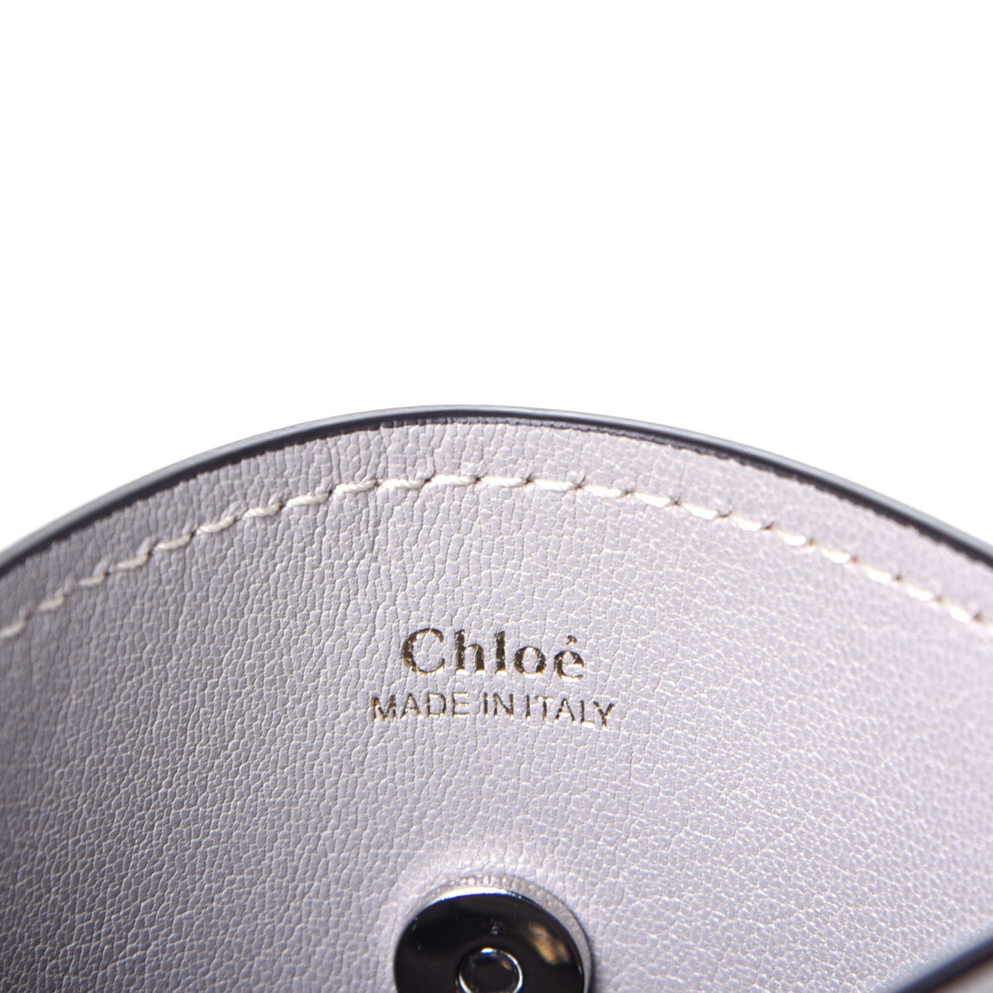 Shiny Calfskin Goatskin Mini Aby Bi-Color Bucket Light Eucalyptus