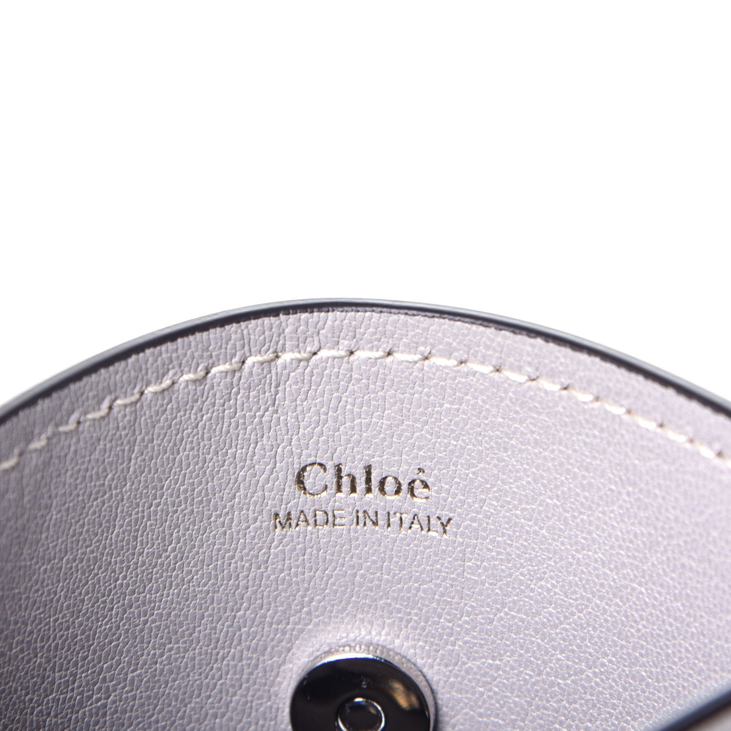 Chloe Shiny Calfskin Goatskin Mini Aby Bi-Color Bucket Light Eucalyptus 6 of 8