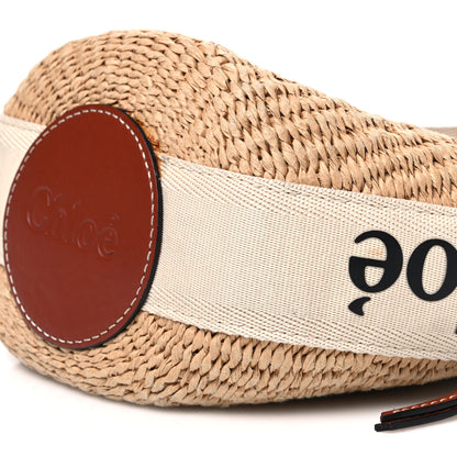 Chloe X MIFUKO Raffia Calfskin Small Woody Basket Shoulder Bag Beige Brown 11 of 11