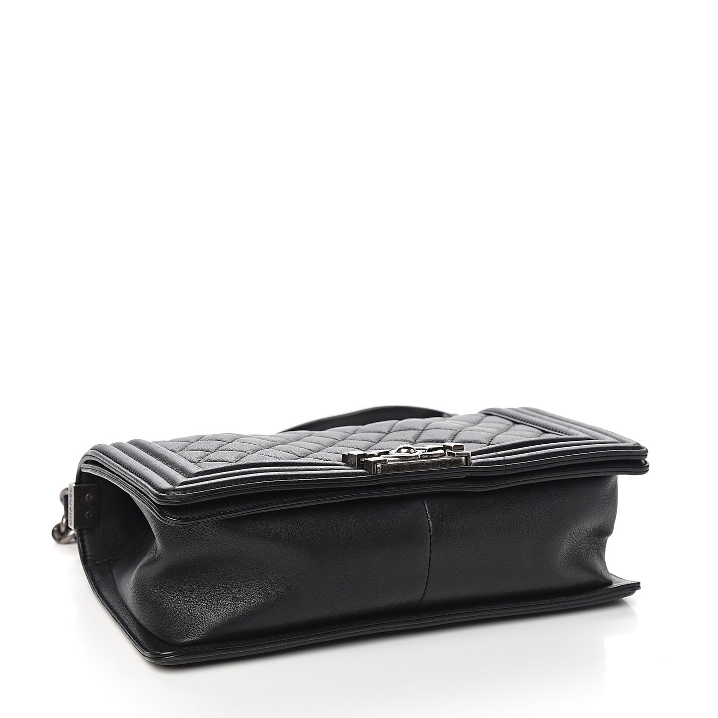 Calfskin Quilted Medium Boy Flap Black
