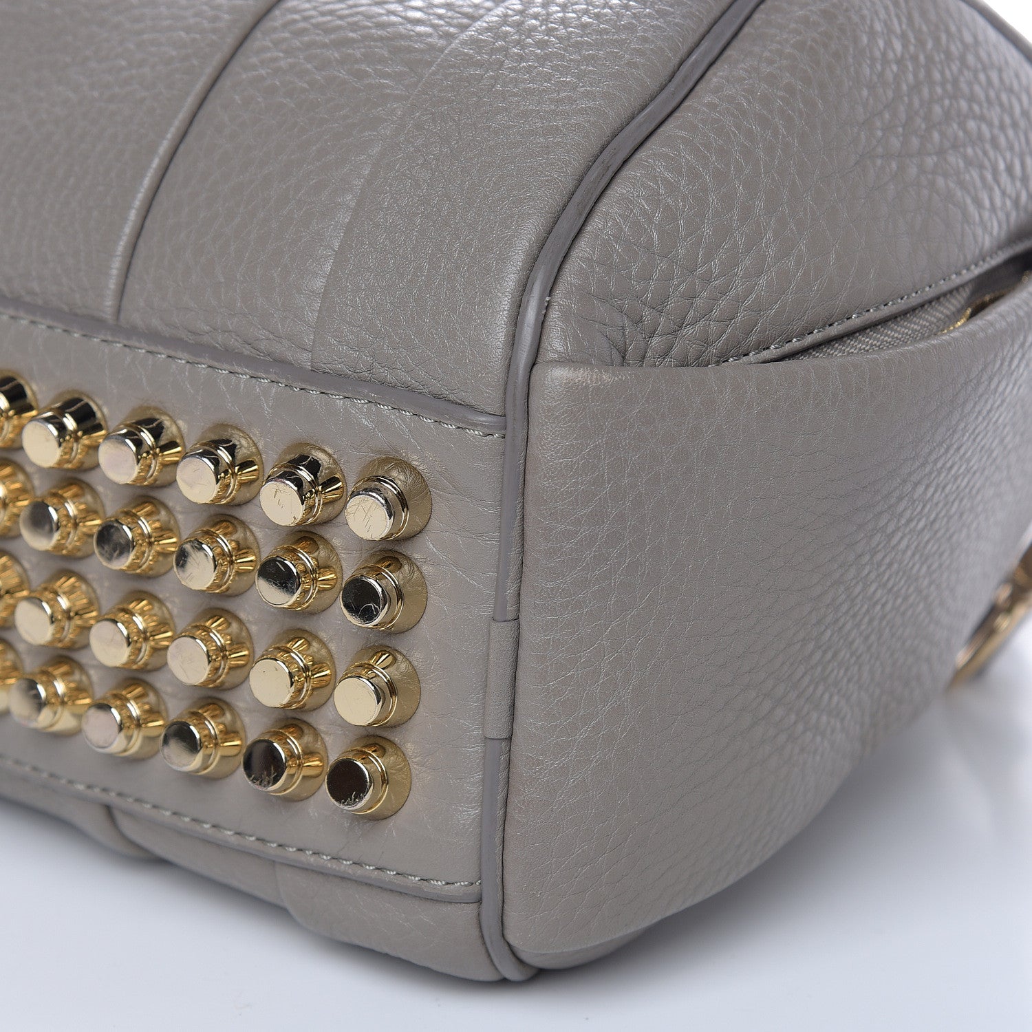 Alexander Wang Pebbled Lambskin Rockie Gray Pale Gold Hardware 8 of 9