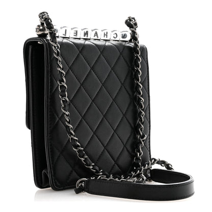 Chanel Lambskin Quilted Chic Pearls Flap Black 3 of 13