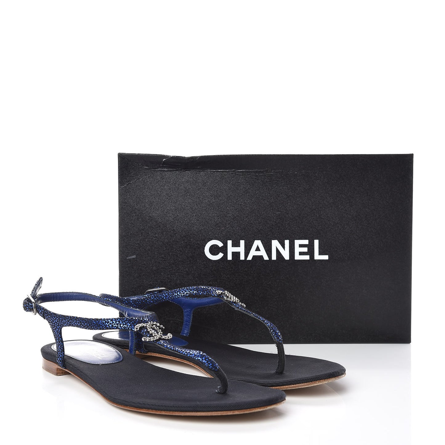 Glitter CC Thong Sandals 39.5 Dark Blue