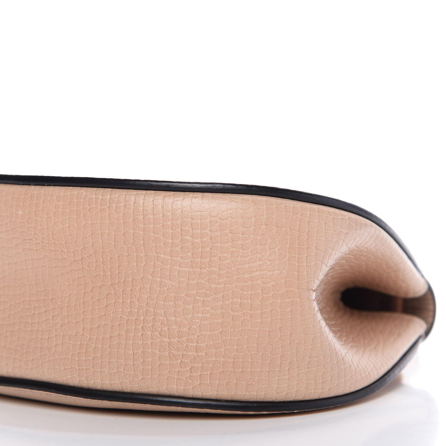 Chloe Grained Calfskin Lambskin Nano Bi-Color Drew Shoulder Bag Powder Beige Caramel 7 of 9