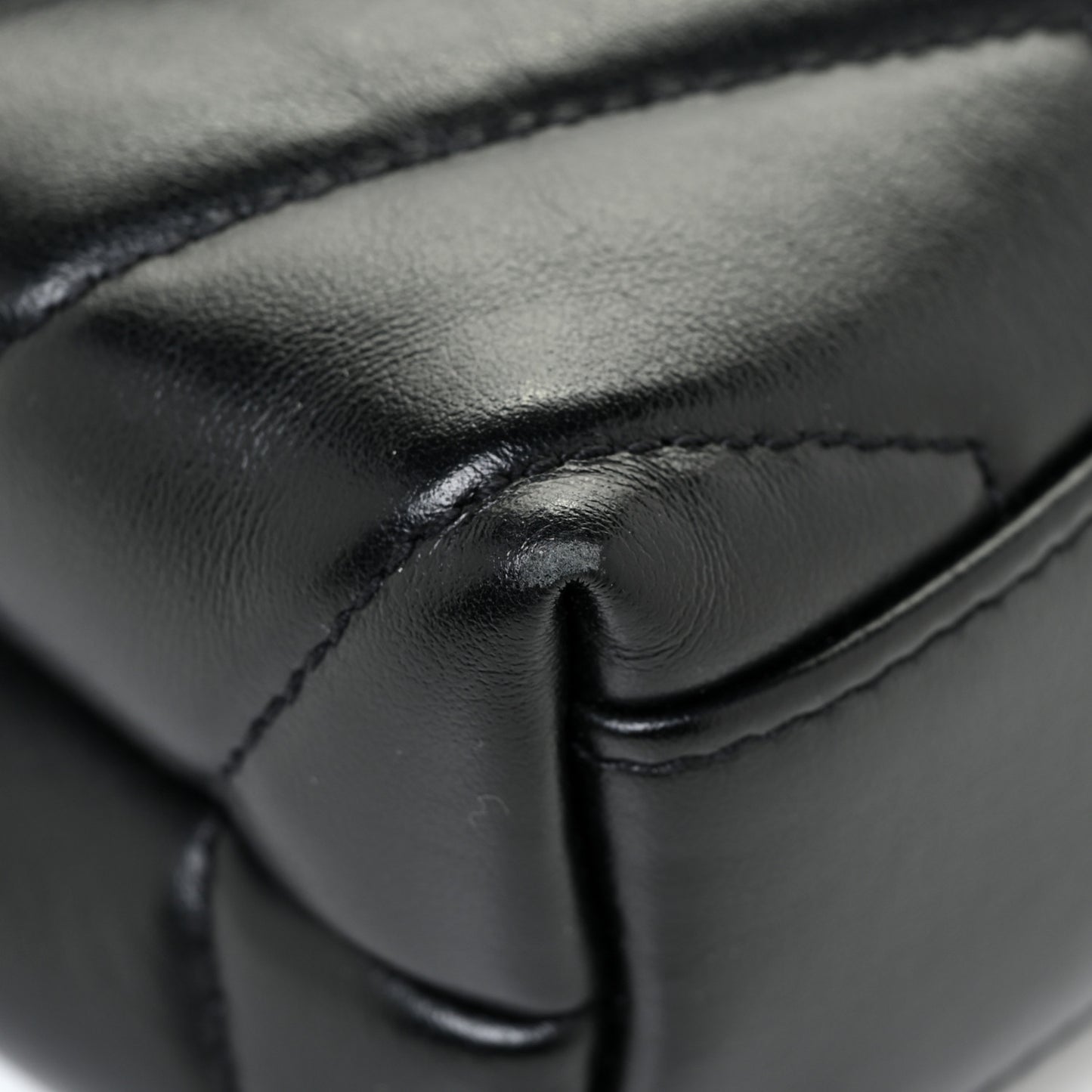 Calfskin Y Quilted Monogram Toy Loulou Crossbody Bag Black