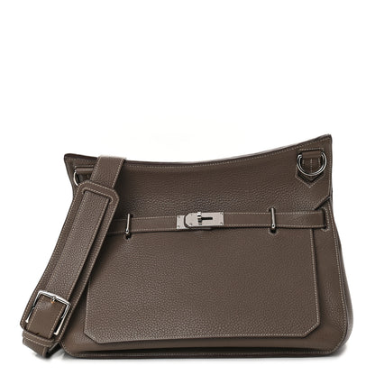 Hermes Taurillon Clemence Jypsiere 37 Etoupe 1 of 11