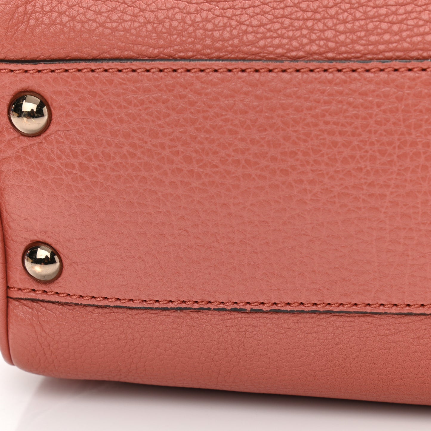 Calfskin Small Bamboo Shopper Tote Light Red