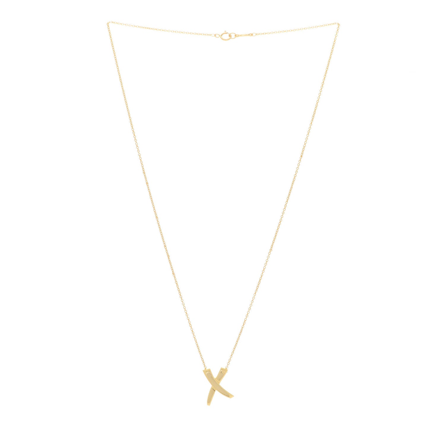 18K Yellow Gold Paloma Picasso Graffiti X Pendant Necklace