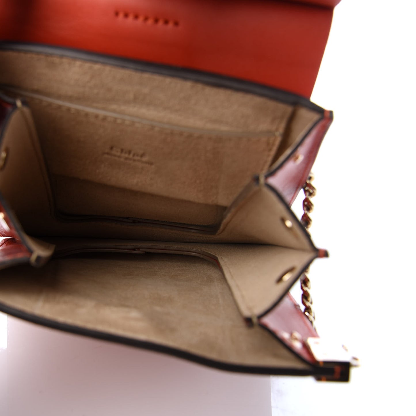 Suede Calfskin Mini Faye Bracelet Bag Earthy Red