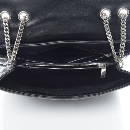 Saint Laurent Calfskin Y Quilted Monogram Medium Loulou Chain Satchel Black 7 of 9