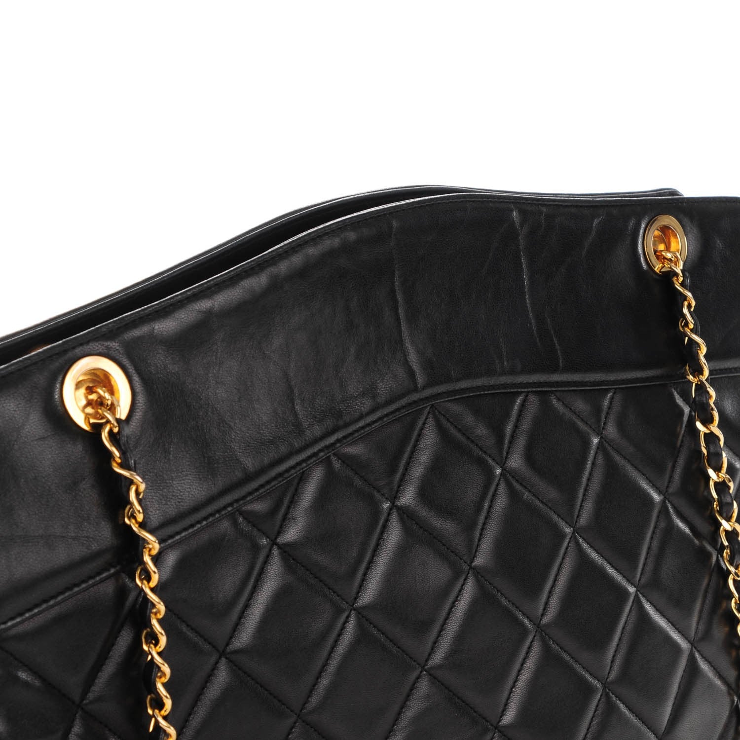 Chanel Lambskin Quilted Shoulder Bag Black 9 of 9