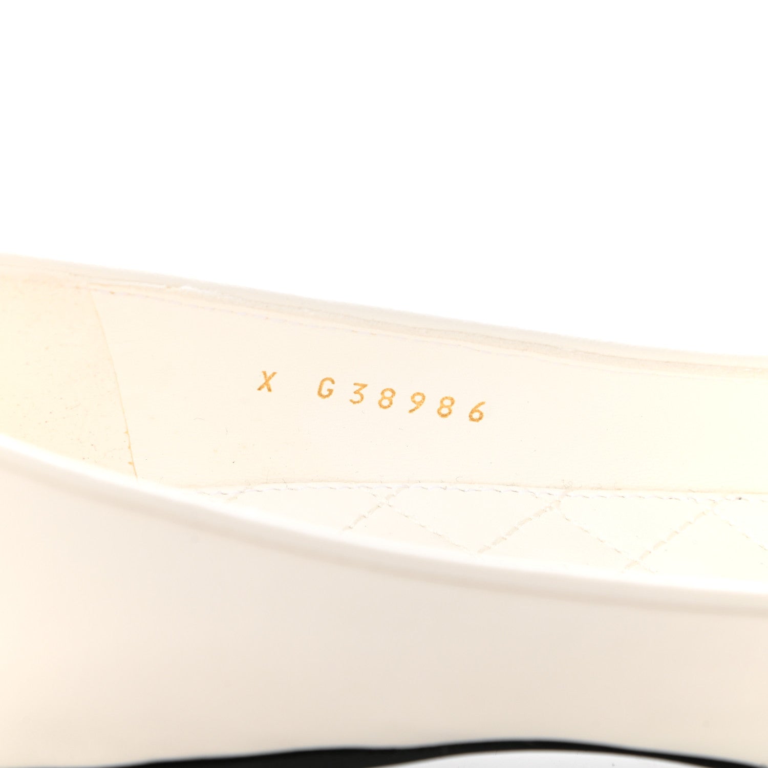 Chanel Lambskin Patent Calfskin Cap Toe Ankle Chain Ballerina Flats 36 White Black 8 of 9