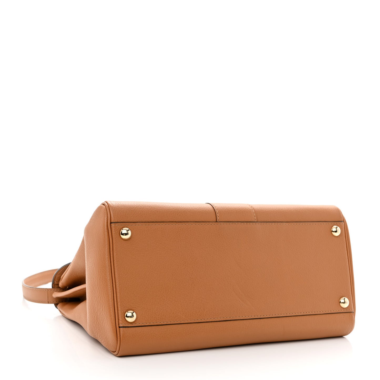 Grained Calfskin MM Brillant Satchel Natural