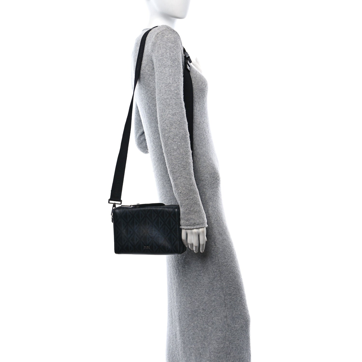 Christian Dior Canvas CD Diamond Lingot 22 Bag Black 2 of 15