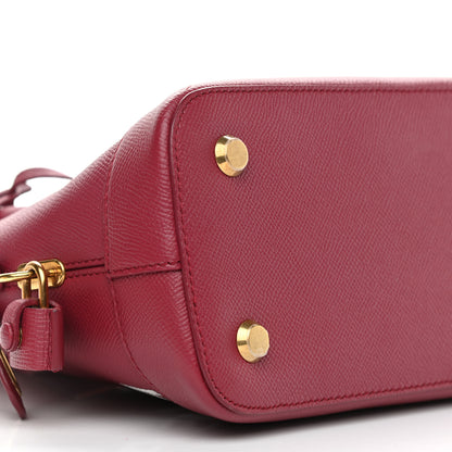 Balenciaga Signature Grained Calfskin Logo S Ville Top Handle Bag Rouge Grenat White 9 of 10