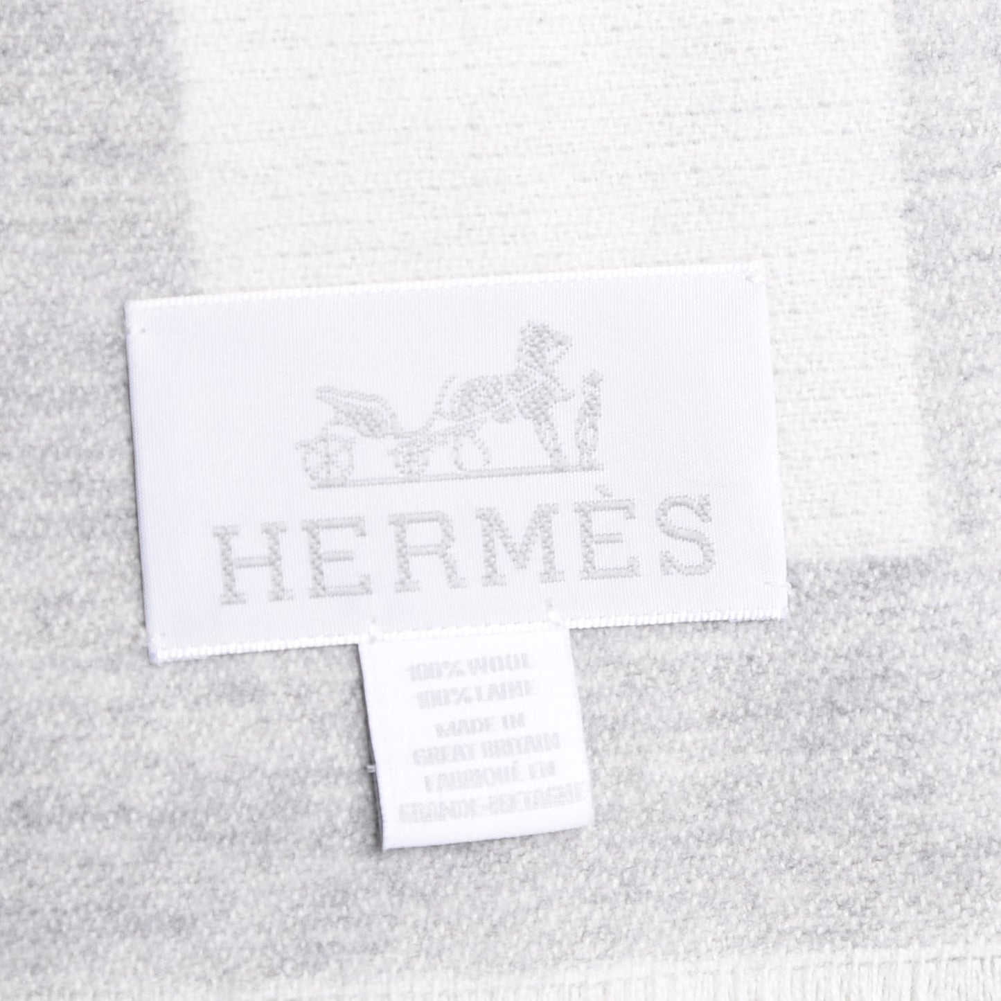 Wool Promenade Au Faubourg Blanket Blanc Gris