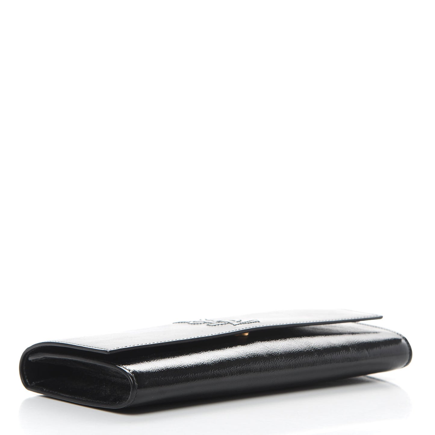 Textured Patent Monogram Small Belle De Jour Clutch Black