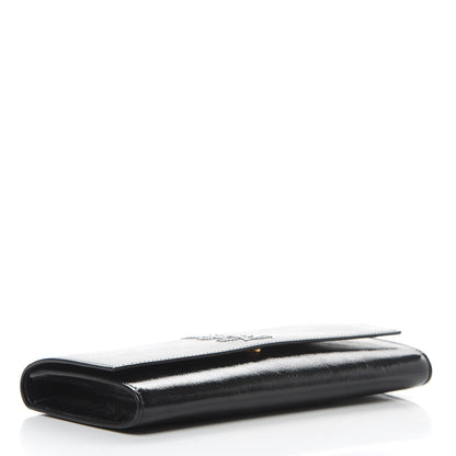 Saint Laurent Textured Patent Monogram Small Belle De Jour Clutch Black 4 of 8