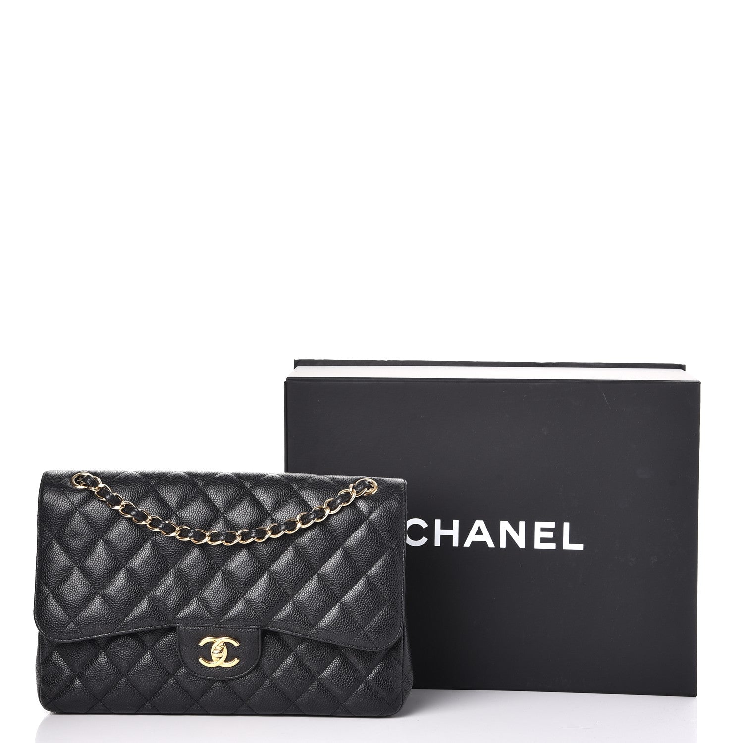 Chanel Caviar Quilted Jumbo Double Flap Black 11 of 11