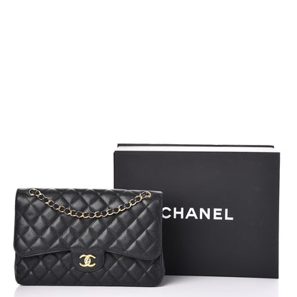 Chanel Caviar Quilted Jumbo Double Flap Black 11 of 11