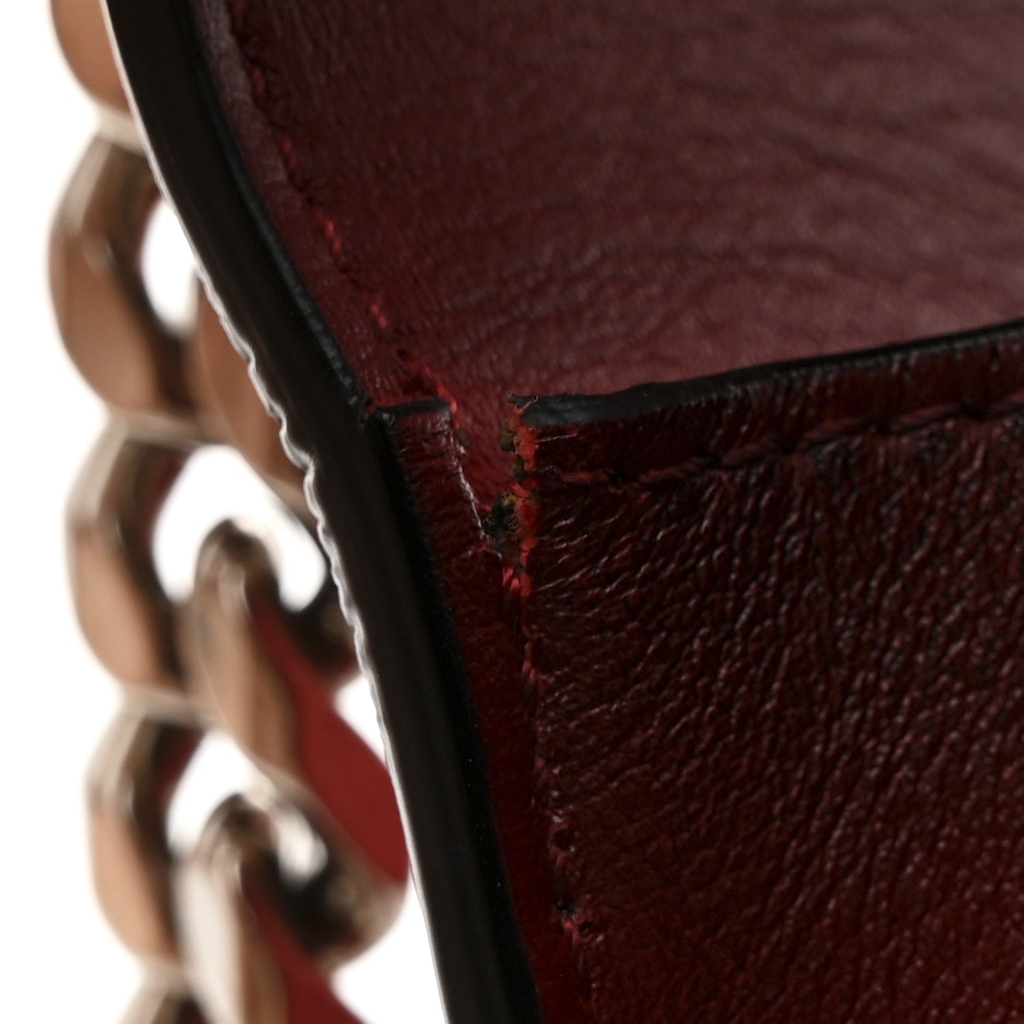 Ombre Calfskin Knuckle Jeweled Satchel Red Multicolor