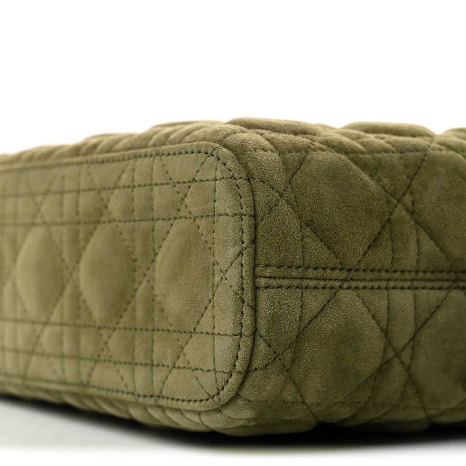 Christian Dior Suede Cannage Toujours Hobo Army Green 10 of 10