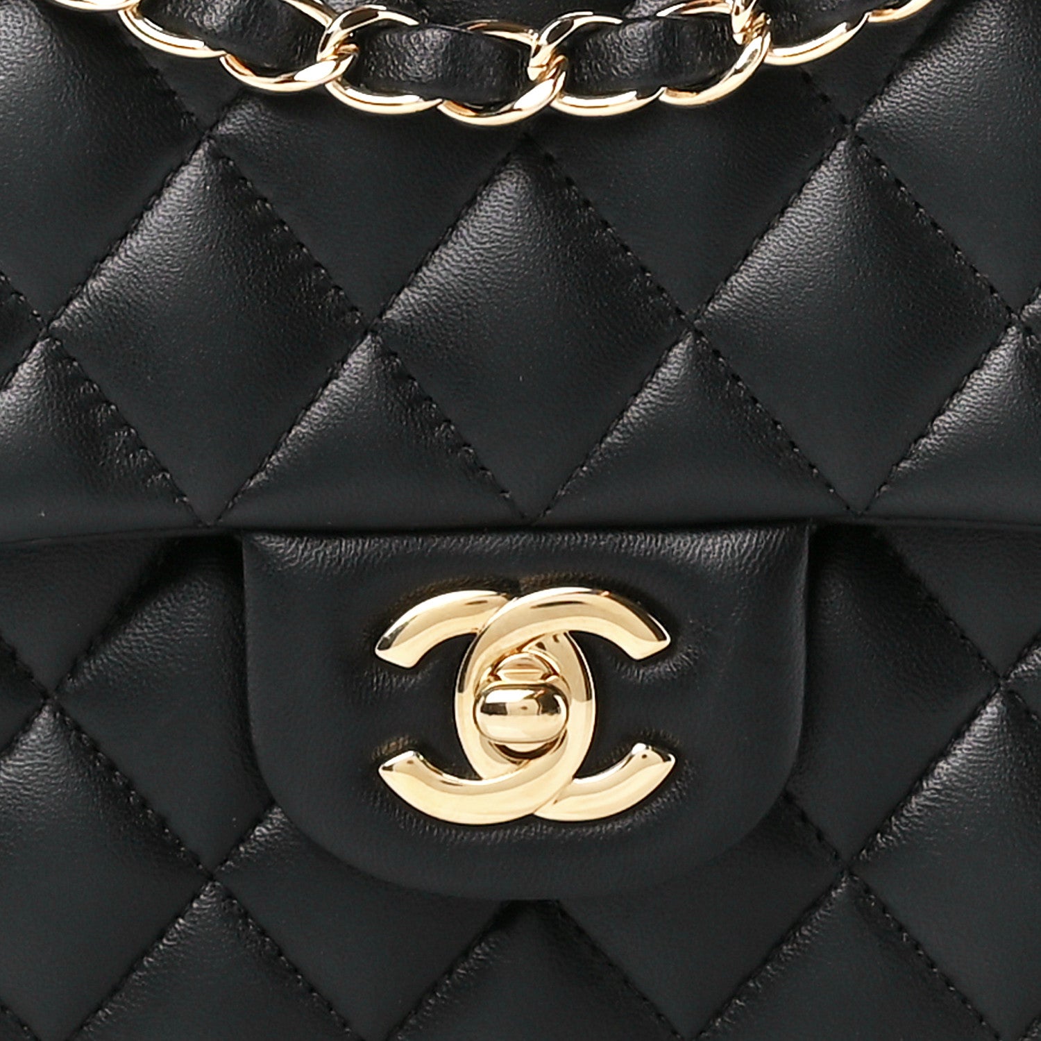 Chanel Lambskin Quilted Medium Double Flap Black 9 of 12