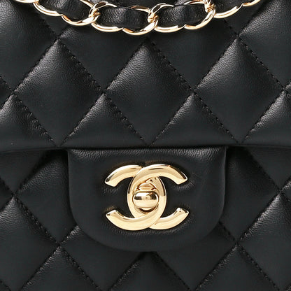 Chanel Lambskin Quilted Medium Double Flap Black 9 of 12