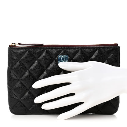 Chanel Caviar Quilted Cosmetic Case Black 2 of 7