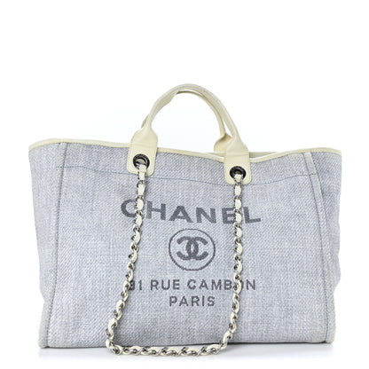 Chanel Canvas Medium Deauville Tote Denim Blue 1 of 10
