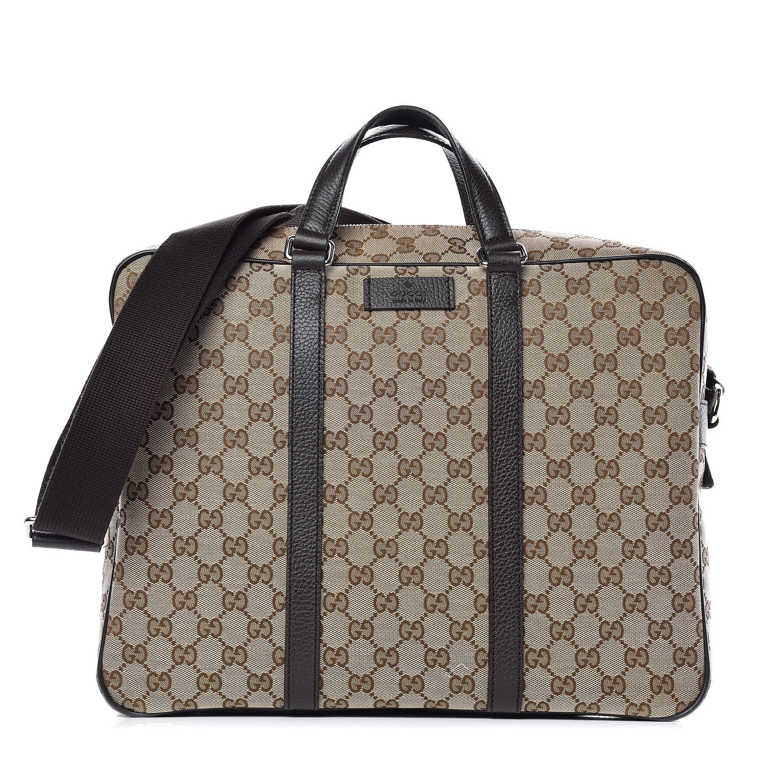 Gucci Monogram Briefcase Dark Brown 1 of 10