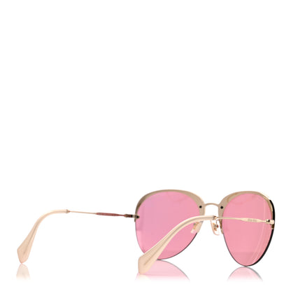 Miu Miu Aviator Sunglasses SMU53P Gold 4 of 7