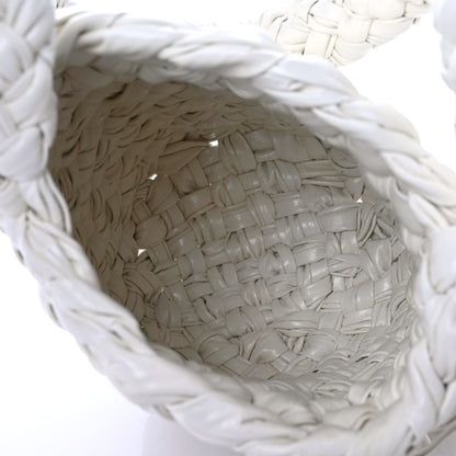 Bottega Veneta Calfskin Intrecciato Small Foulard Kalimero Bucket Bag Bone 8 of 9