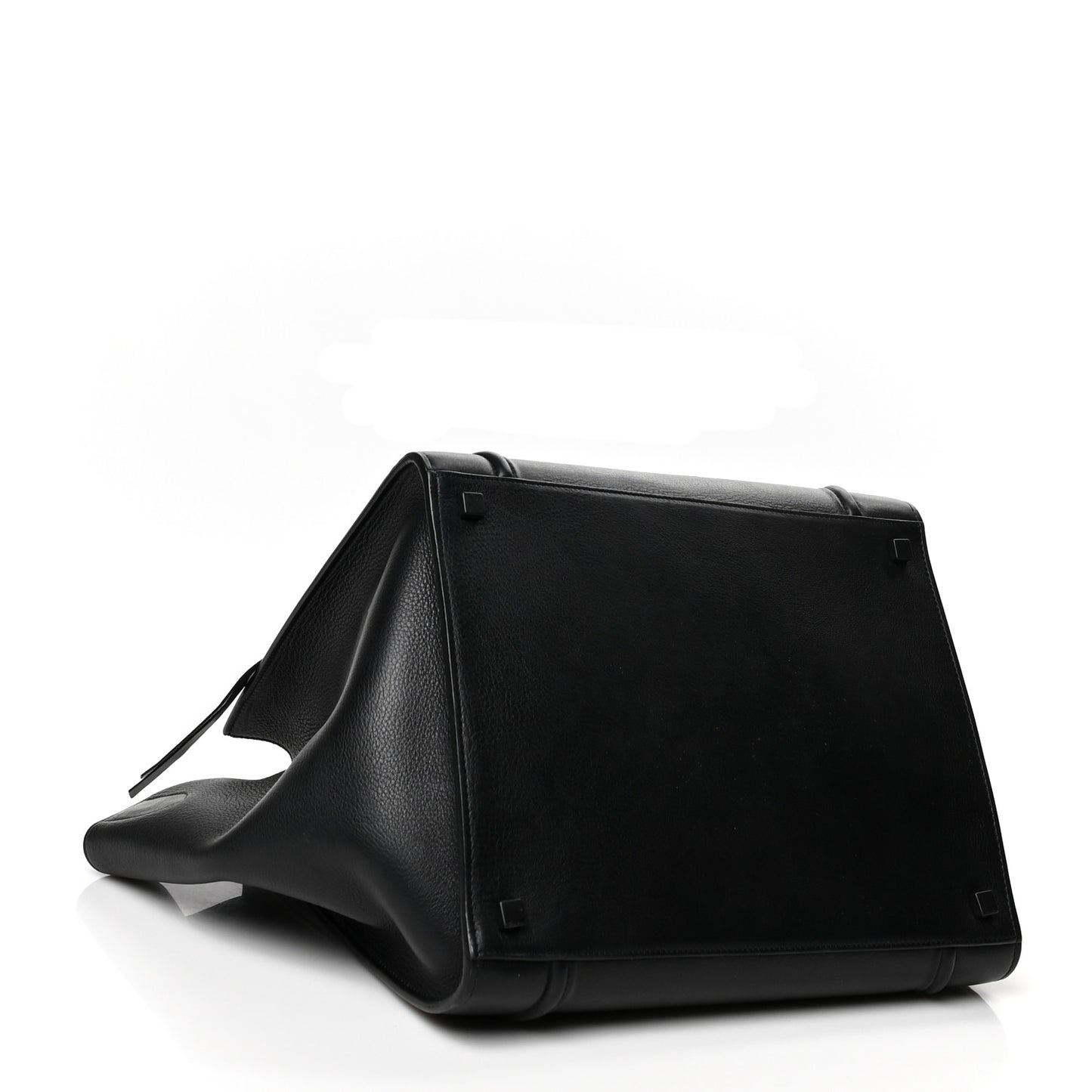 Grained Calfskin Medium Phantom Luggage Black