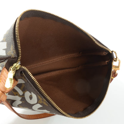 Louis Vuitton Monogram Graffiti Pochette Accessories Silver 7 of 9